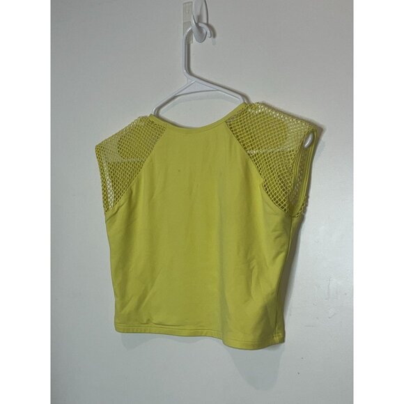 Melissa Odabash Sports Luxe Yellow Mesh Sleeve Athletic Top 10 - Picture 4 of 7